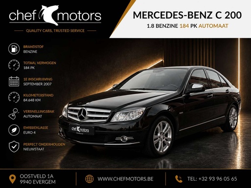 Mercedes-Benz C 200 Komp | Avantgarde | Benzine | Automaat |84d km | Onderhoudsboekje